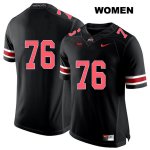 Women's NCAA Ohio State Buckeyes Branden Bowen #76 College Stitched No Name Authentic Nike Red Number Black Football Jersey OL20A54FE